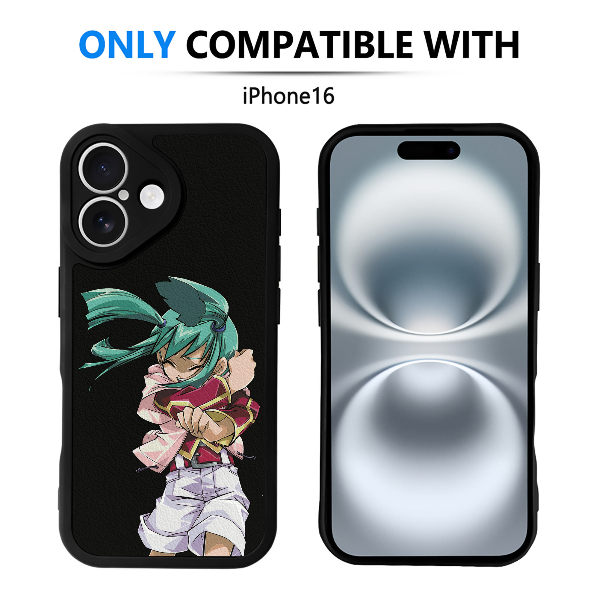 遊☆戯☆王 Yu-Gi-Oh! 【iPhone 16シリーズ対応】シリコンスマホケース（レザー調） 材質：シリコン
